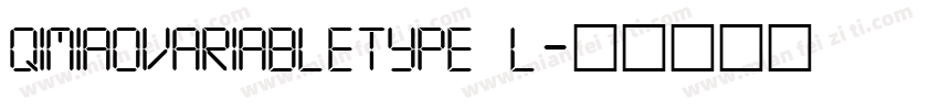 QIMIAOVARIABLETYPE L字体转换